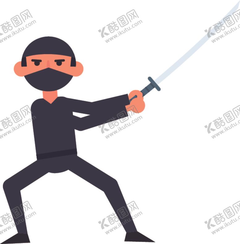 编号：26624604130557103682【酷图网】源文件下载-卡通忍者