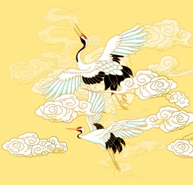 祥云双鹤