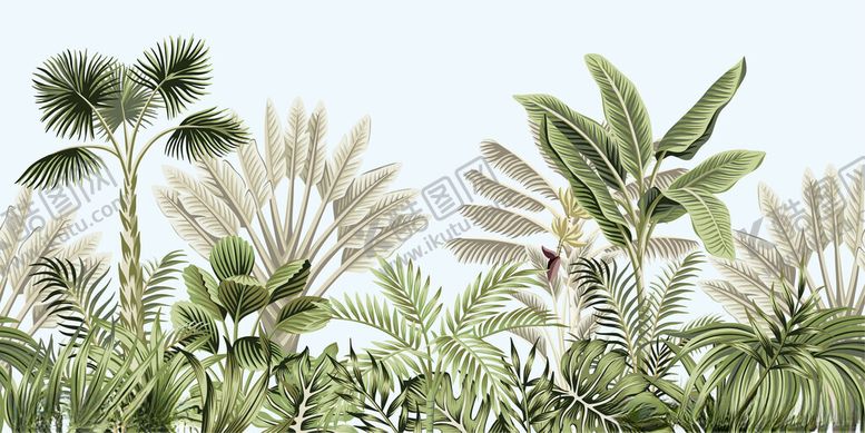 编号：88996910161258279029【酷图网】源文件下载-热带植物墙景观