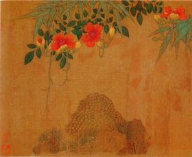 黄居寀花卉写生绘画