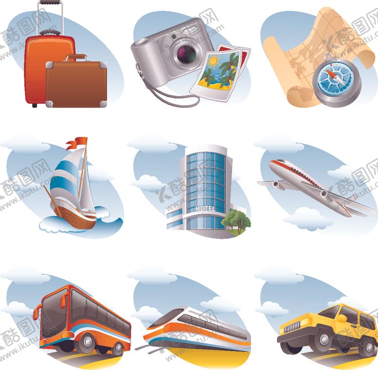 编号：24760209140342105227【酷图网】源文件下载-旅行交通工具