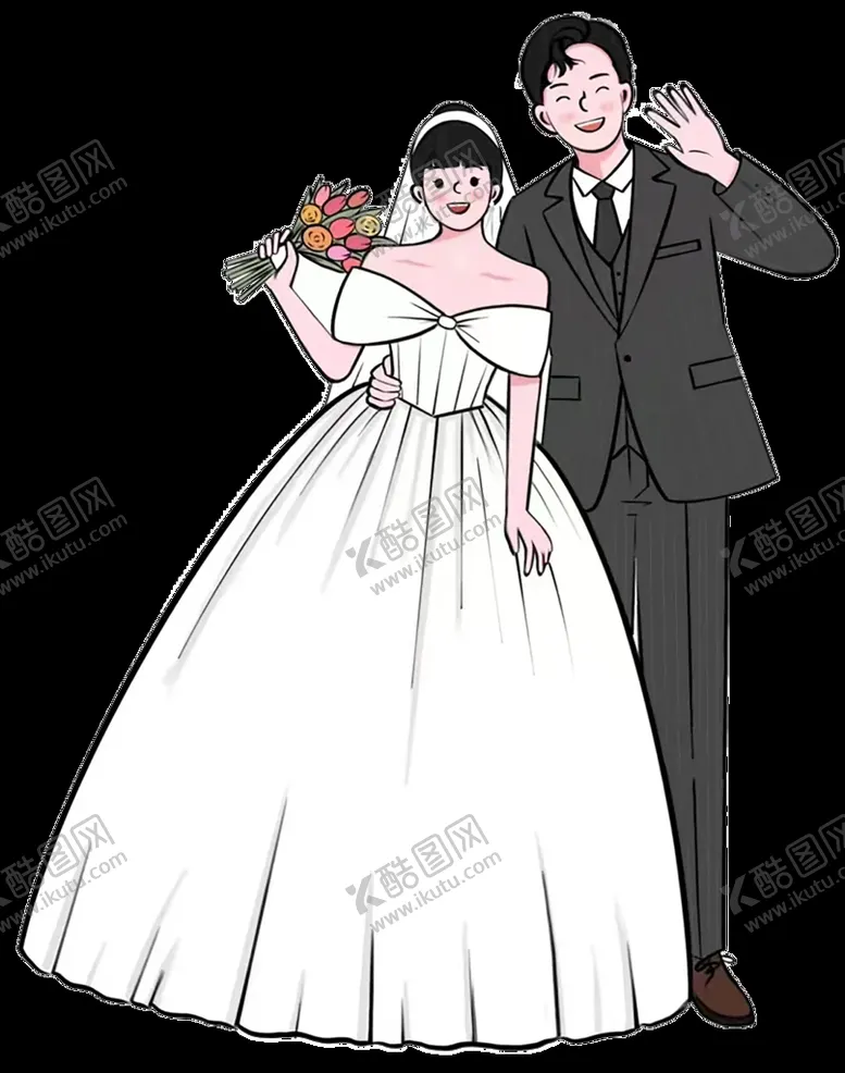 编号：49130509171456424127【酷图网】源文件下载-卡通婚礼迎宾牌