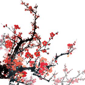中国风水墨梅
