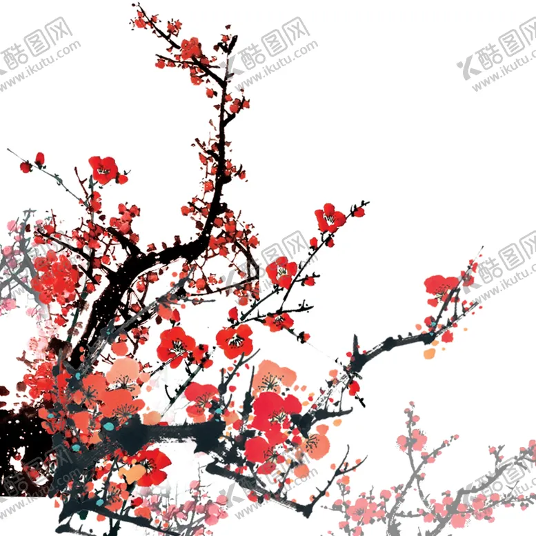 编号：95723205030643314273【酷图网】源文件下载-中国风水墨梅