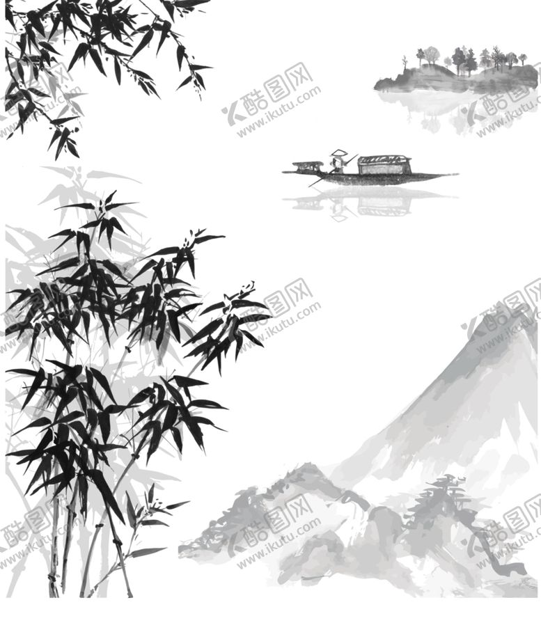 编号：58377205112248183208【酷图网】源文件下载-水墨山水素材