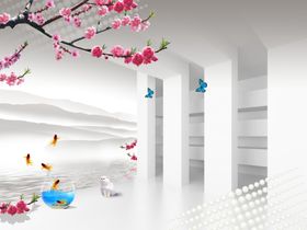 梅花山水画