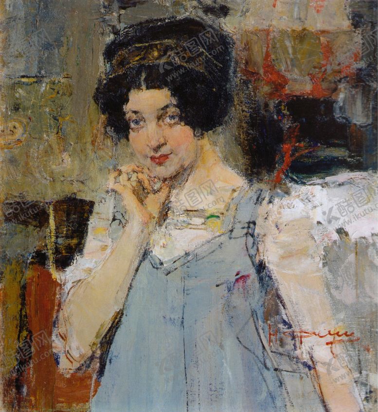 编号：88957110061549264434【酷图网】源文件下载-印象派人物形象油画