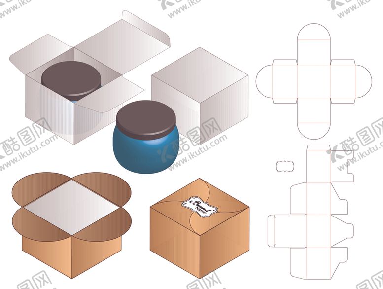 编号：20325609222132249474【酷图网】源文件下载-包装盒刀模