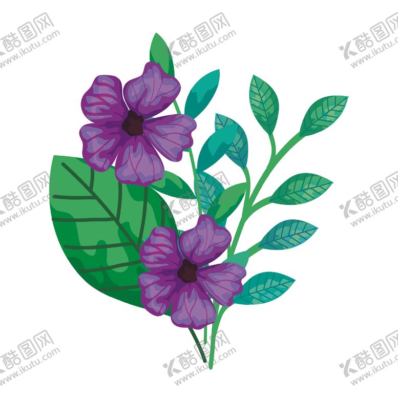 编号：40247205052341089471【酷图网】源文件下载-矢量手绘花朵