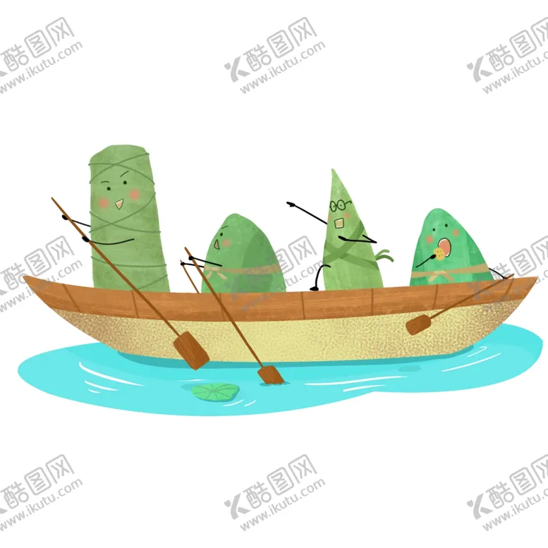 编号：32716906261227394071【酷图网】源文件下载-卡通可爱端午节粽子与船矢量图案