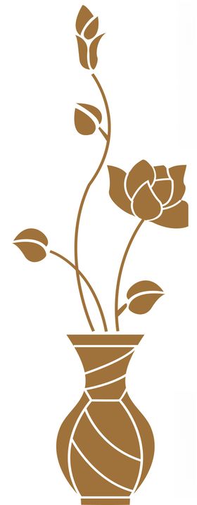 传统元素花瓶
