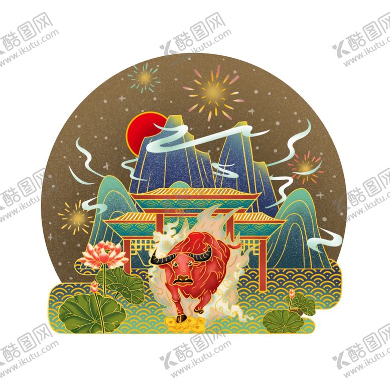编号：76619004202228137778【酷图网】源文件下载-卡通牛形象