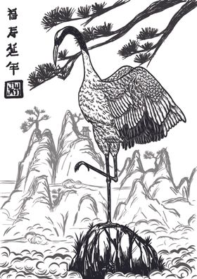 纯色绘画植物花朵