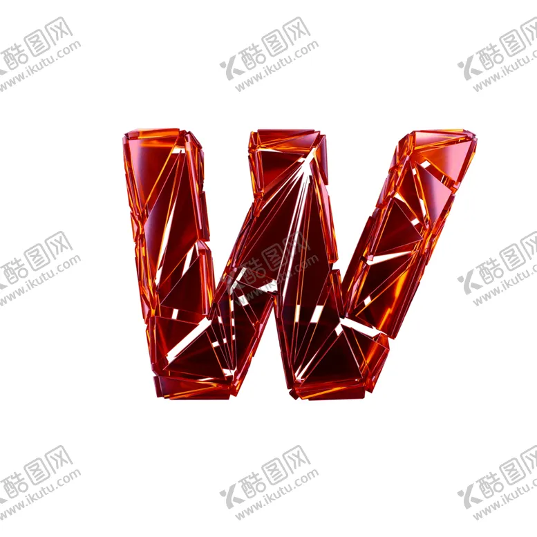 编号：74959307011528062162【酷图网】源文件下载-破碎3D字W
