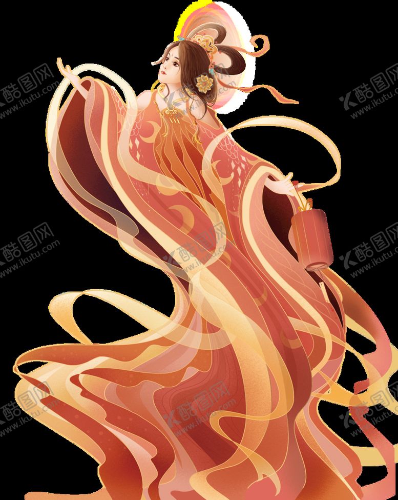 编号：90342109280255074291【酷图网】源文件下载-中秋嫦娥飞天