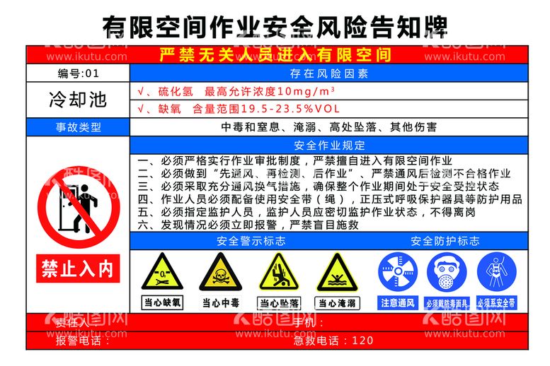 编号：43856110070415547584【酷图网】源文件下载-冷却池风险告知