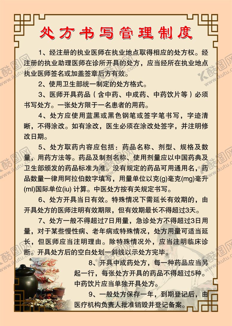 编号：26360203280434208297【酷图网】源文件下载-处方书写管理制度