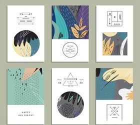 清新插画底纹背景