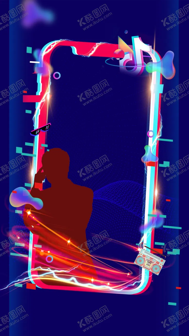 编号：17294309182250043902【酷图网】源文件下载-故障风直播海报
