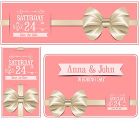 粉色婚礼请柬设计模板