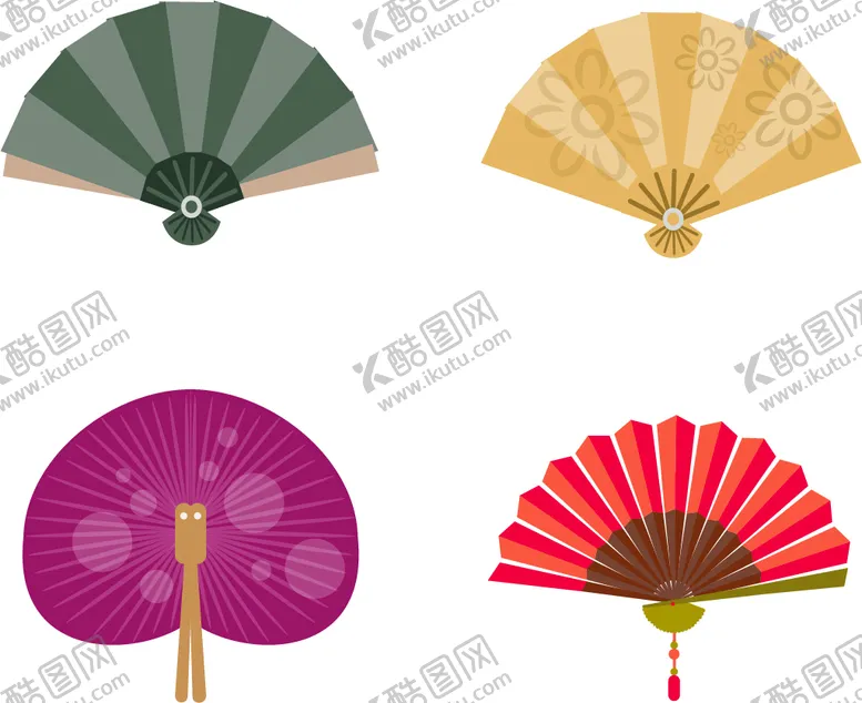 编号：83061601271248564103【酷图网】源文件下载-国潮风扇子素材 