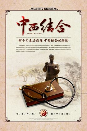 中西结合传统文化活动海报素材