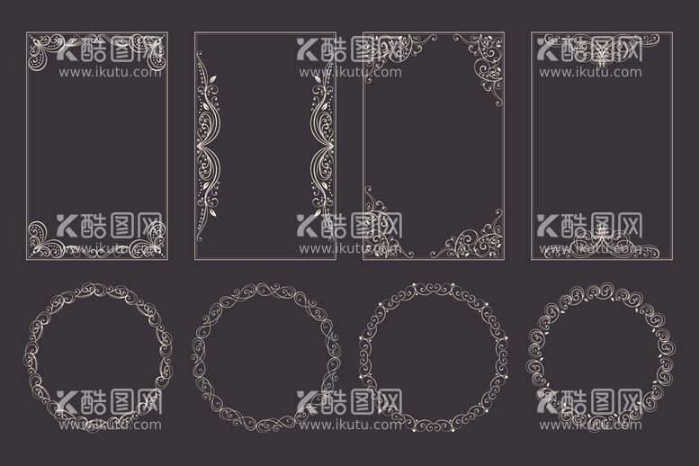 编号：10677012211949281297【酷图网】源文件下载-复古花卉边框