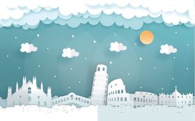 城市建筑剪纸
