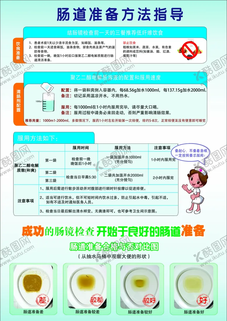 编号：16552801262058158642【酷图网】源文件下载-肠道准备方法指导