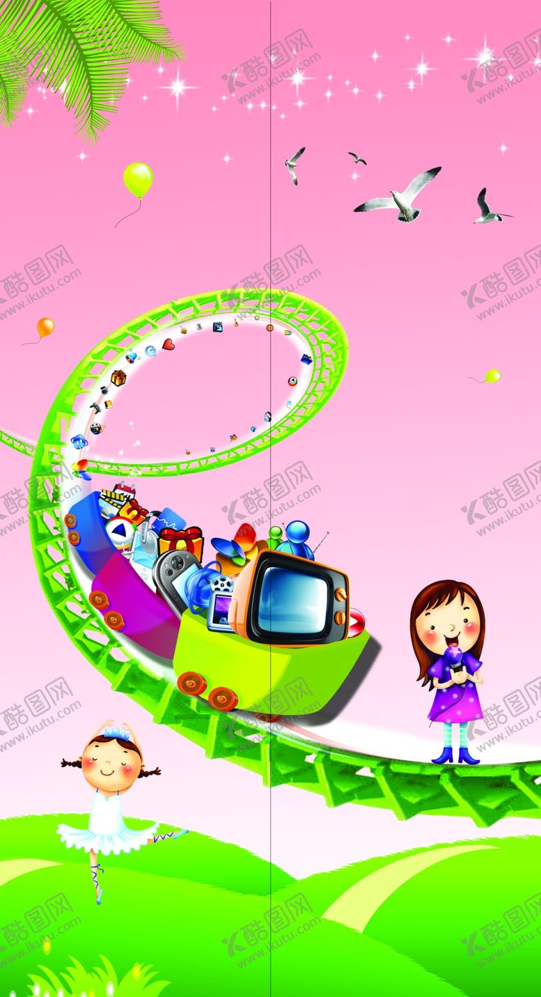 编号：43936709280822386712【酷图网】源文件下载-卡通电梯门贴