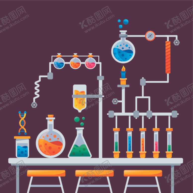 编号：62540509231713446278【酷图网】源文件下载-化学实验主题插画
