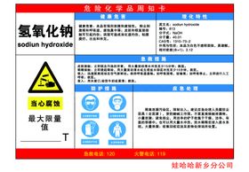 氢氧化钠危险告知牌  