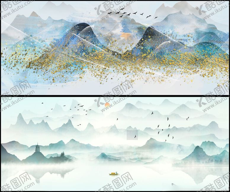 编号：13069811021031058209【酷图网】源文件下载-中国风山水背景