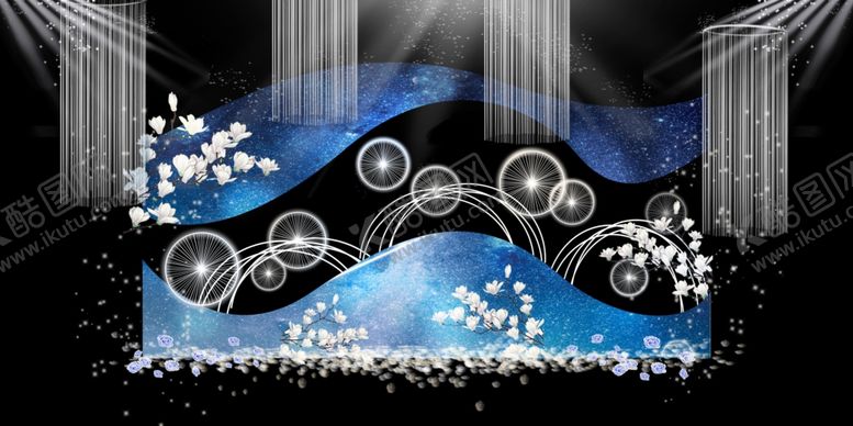 编号：51780909090139476728【酷图网】源文件下载-蓝色婚礼