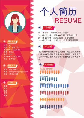 个人简历介绍面试夏季招牌公务员