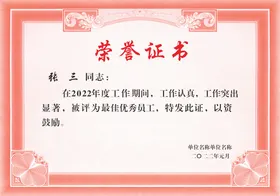 荣誉证书图片