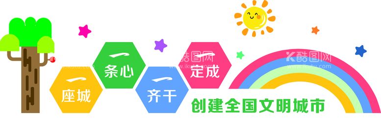 编号：43216910191851309534【酷图网】源文件下载-学校创建文明城市文化墙