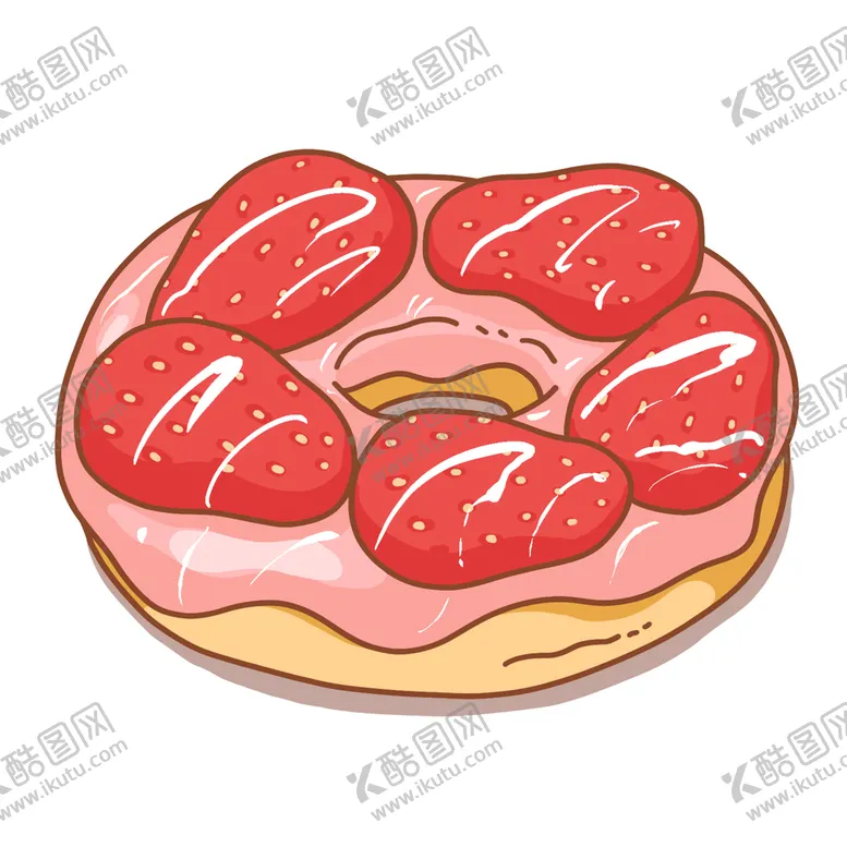 编号：38219410011556469325【酷图网】源文件下载-手绘甜甜圈甜品美食烘焙分层文件