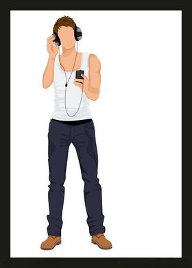 手绘男人男孩卡通动画动画