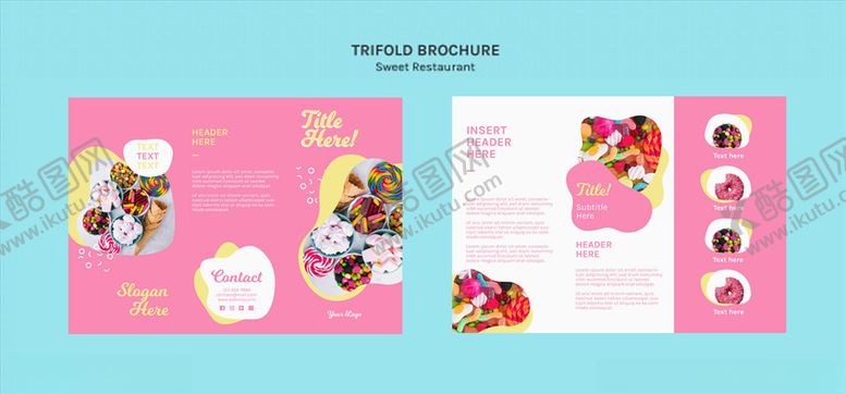 编号：61970509270227243297【酷图网】源文件下载-糖果店三折页宣传册设计