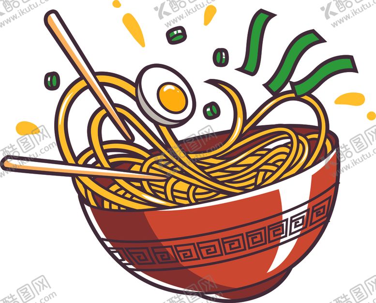 编号：78945106250922208404【酷图网】源文件下载-卡通面条插画设计