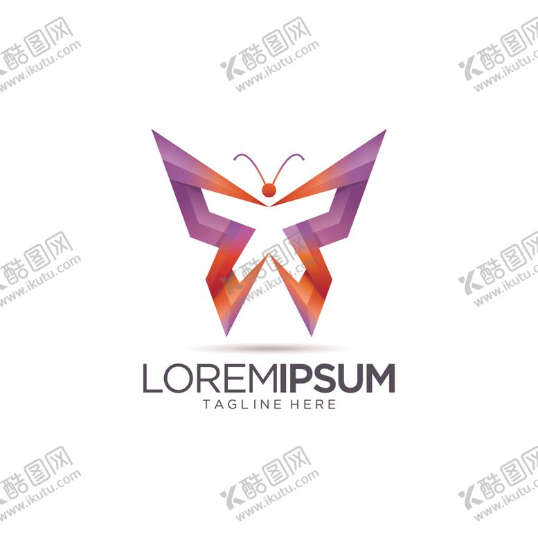 编号：24232509181646428004【酷图网】源文件下载-蝴蝶logo