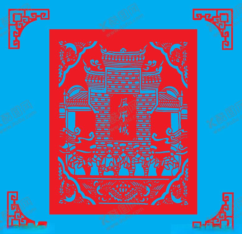 编号：33253810051326473100【酷图网】源文件下载-凤凰城剪纸