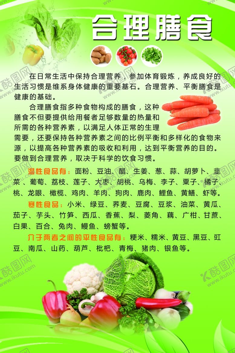 编号：68182010120940502730【酷图网】源文件下载-合理膳食