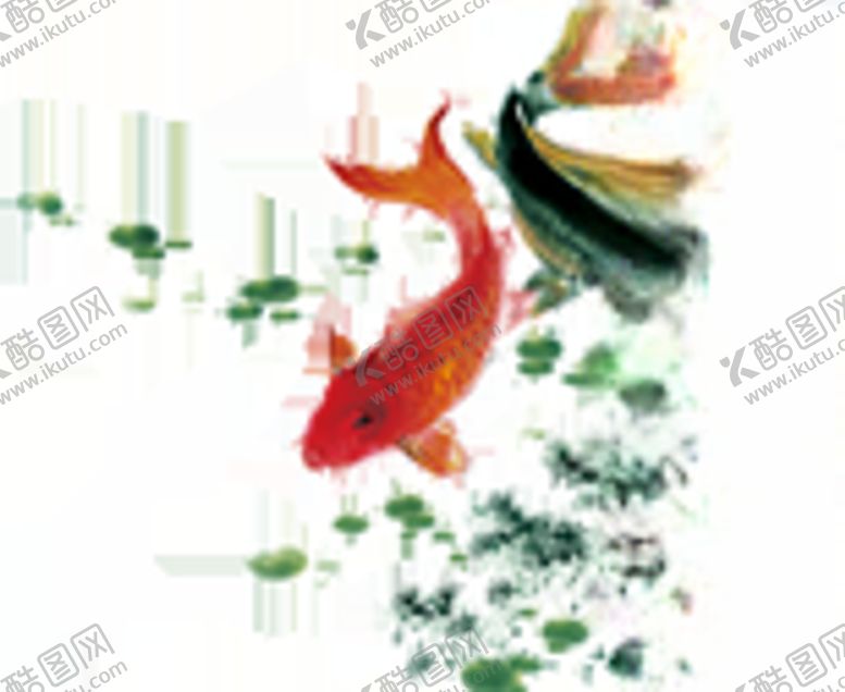 编号：35384705150320321306【酷图网】源文件下载-水墨墨迹鲤鱼