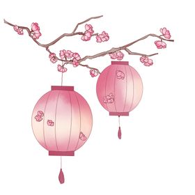 装饰素材人物卡通人物水墨荷花
