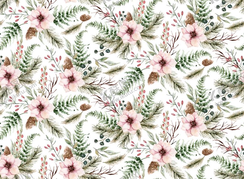 编号：20924810290532302387【酷图网】源文件下载-水彩花朵创意图案