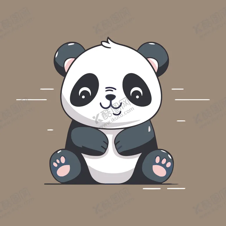 编号：84332901271922056424【酷图网】源文件下载-可爱熊猫矢量卡通画儿童插画