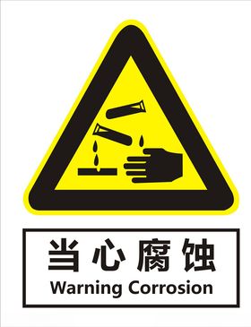 当心腐蚀标识