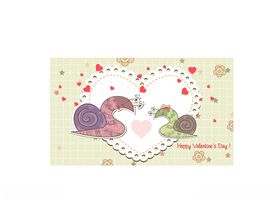 爱心插画卡片贺卡节日